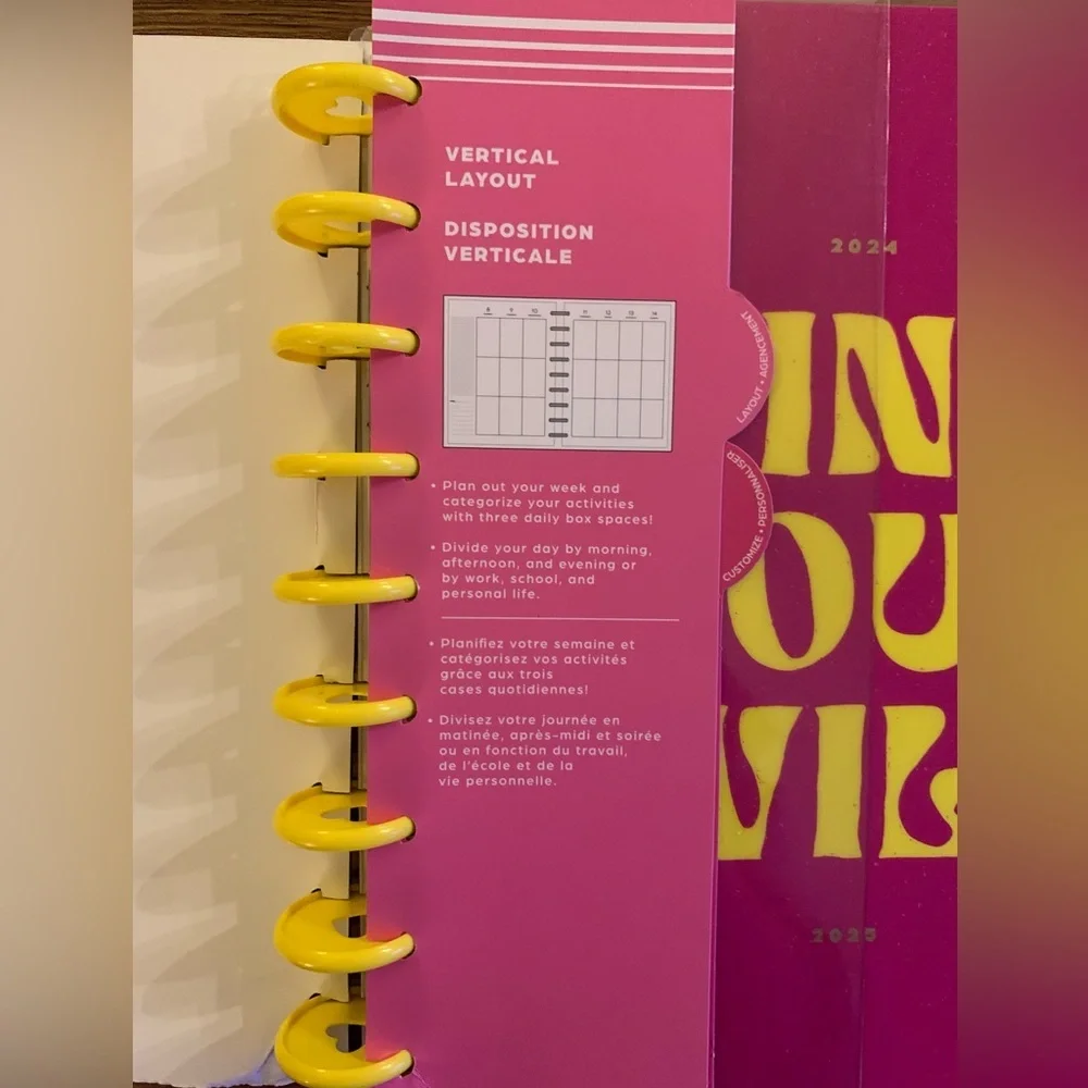 The Happy Planner Pink and Yellow Home Office Planner